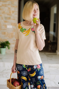 Женская пижама ЖП 065 (фруктовое ожерелье)